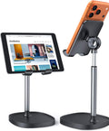 Cell Phone Stand Phone Holder for Desk Office Decor, Office Desk Accessories Women PC Gaming Essentials Iphone Stand Gadgets Men Gift for Father Fit Otterbox Case Switch Ipad Air Tablet 4-10 In