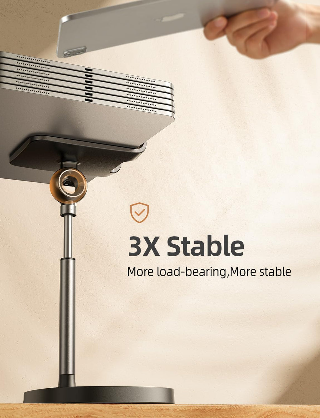 Cell Phone Stand Phone Holder for Desk Office Decor, Office Desk Accessories Women PC Gaming Essentials Iphone Stand Gadgets Men Gift for Father Fit Otterbox Case Switch Ipad Air Tablet 4-10 In