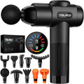 Massage Gun, Deep Tissue Back Massage for Athletes for Pain Relief, Percussion Massager with 10 Massages Heads & Silent Brushless Motor, Fathers Day Dad Gifts, Black