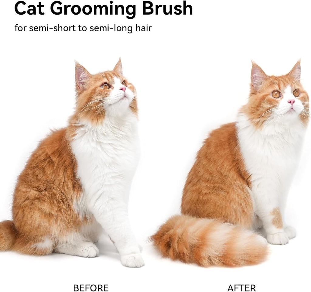 Cat Brush for Shedding, Cat Brushes for Indoor Cats, Cat Brush for Long or Short Haired Cats, Cat Grooming Brush Cat Comb for Kitten Rabbit Massage Removes Loose Fur