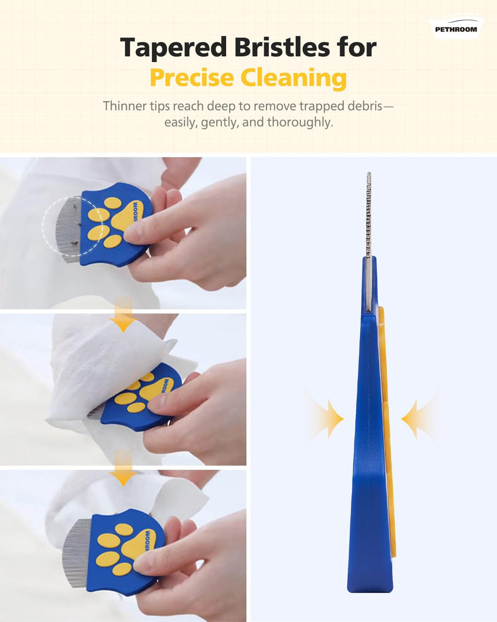 Professional Eye Comb for Pets | Stainless Steel Tear Stain Remover for Cats & Dogs | Gentle Round-Head Grooming Tool | Compact & Portable for Eye Gunk Removal